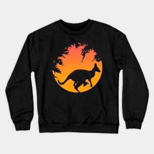 kangaroo sun retro Crewneck Sweatshirt